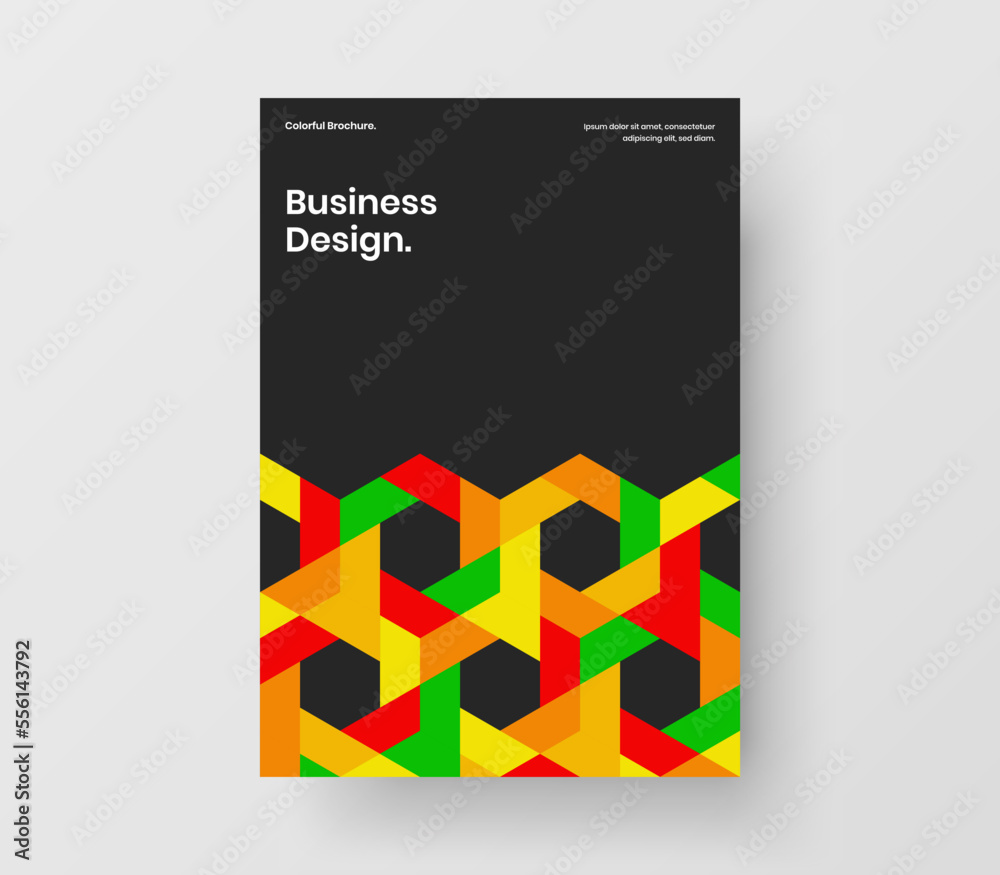 Fresh geometric tiles leaflet template. Amazing company cover vector design illustration. Fresh geometric tiles leaflet template. Amazing company cover vector design illustration.