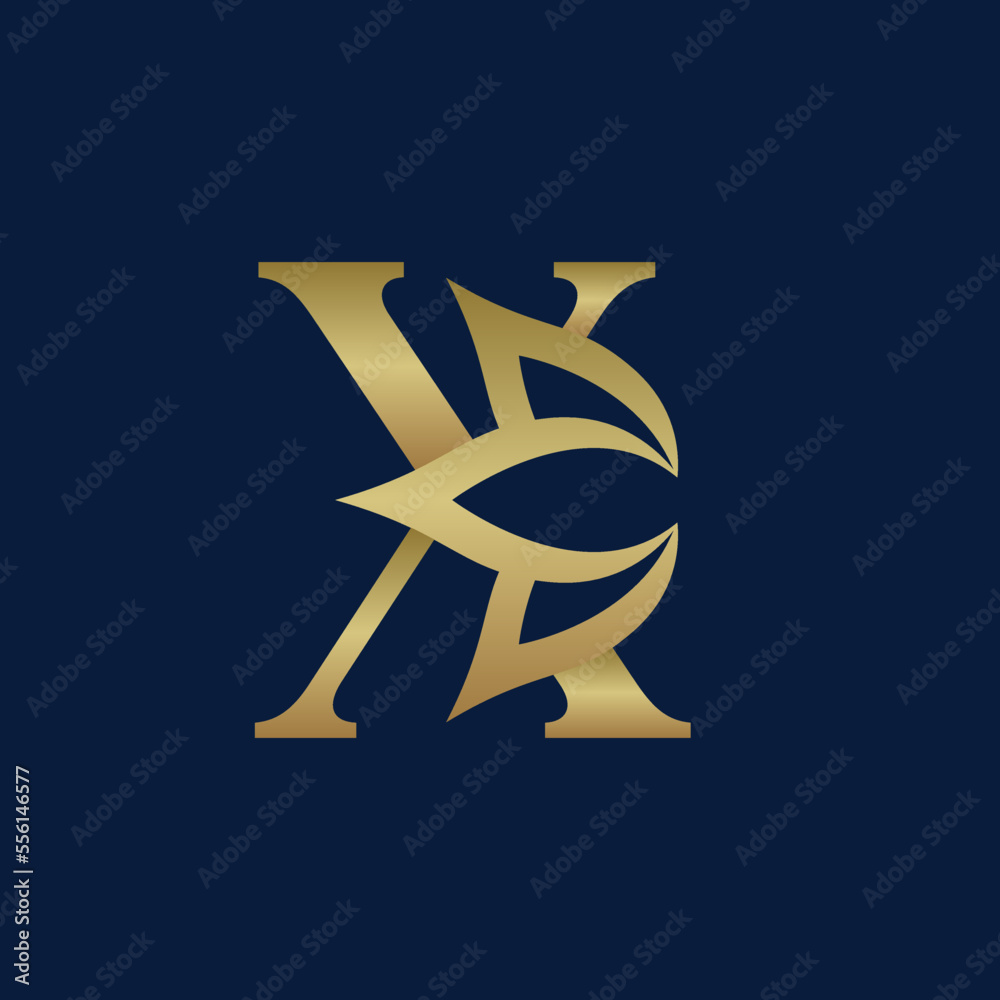 BEAUTY NATURAL CROWN BRAND LOGO DESIGN LETTER X BEAUTY NATURAL CROWN BRAND LOGO DESIGN LETTER X