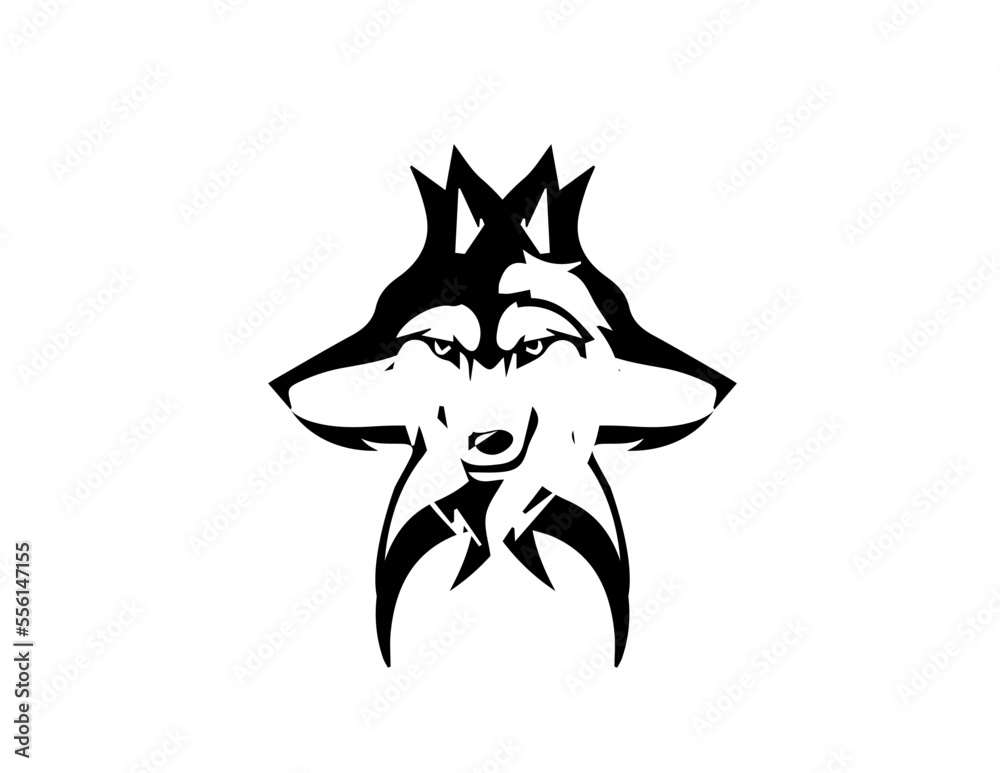 Obraz premium three wolves logo