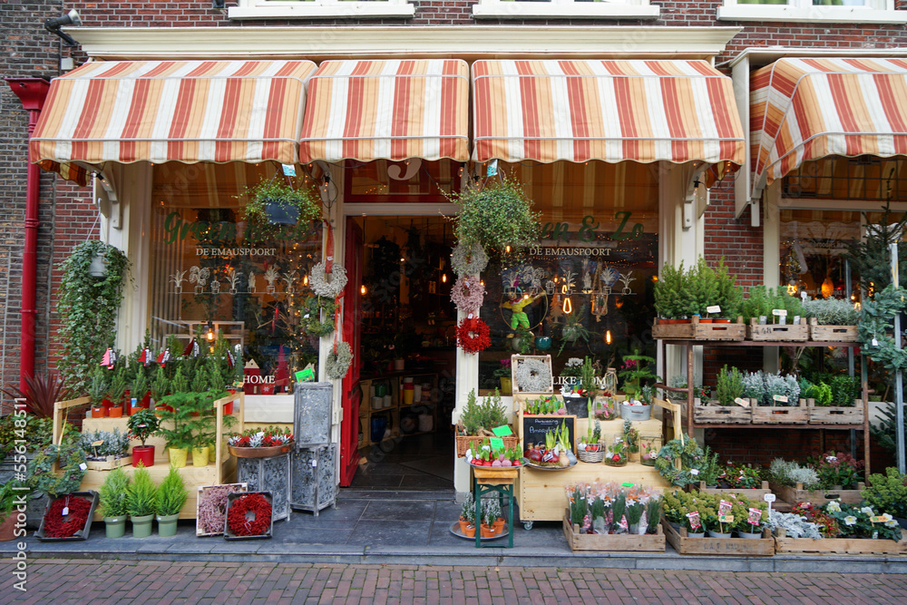 Christmas market stall in Delft, Holland