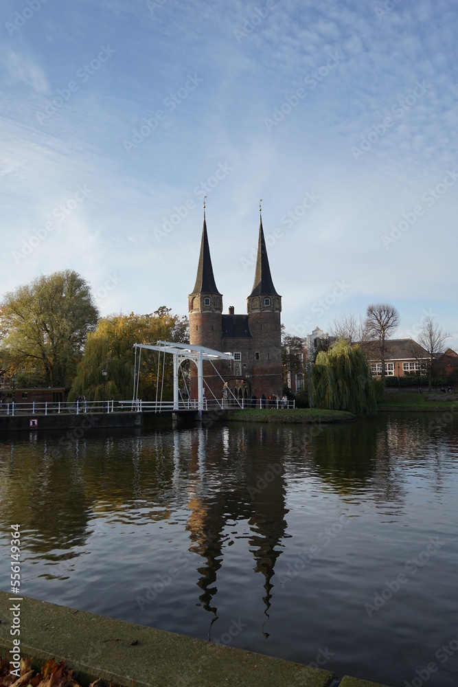 Oosport Delft Netherlands near the principal canal Oosport Delft Netherlands near the principal canal