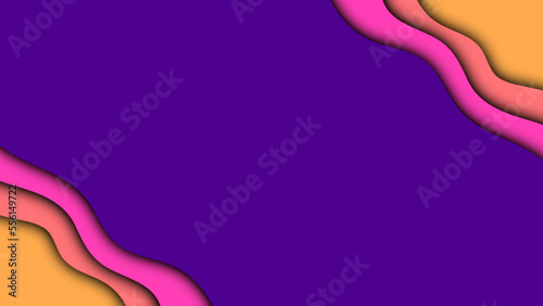 Paper cut background abstract colorful illustration simple modern elegant premium vector