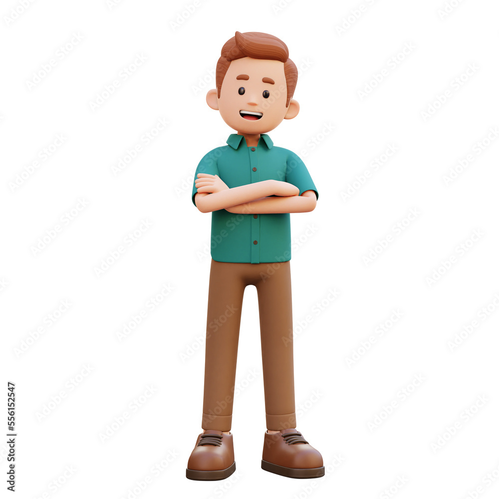 Obraz premium 3d male character arm crossed