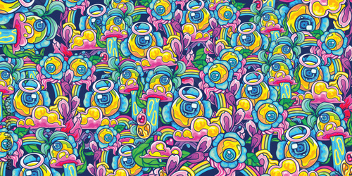 Imaginative Plant Monster Eye Suitable For Patterns On Fabrics