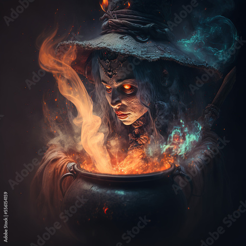 witch in the fire