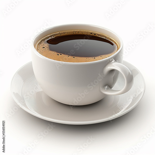 Isolated cup of hot coffee