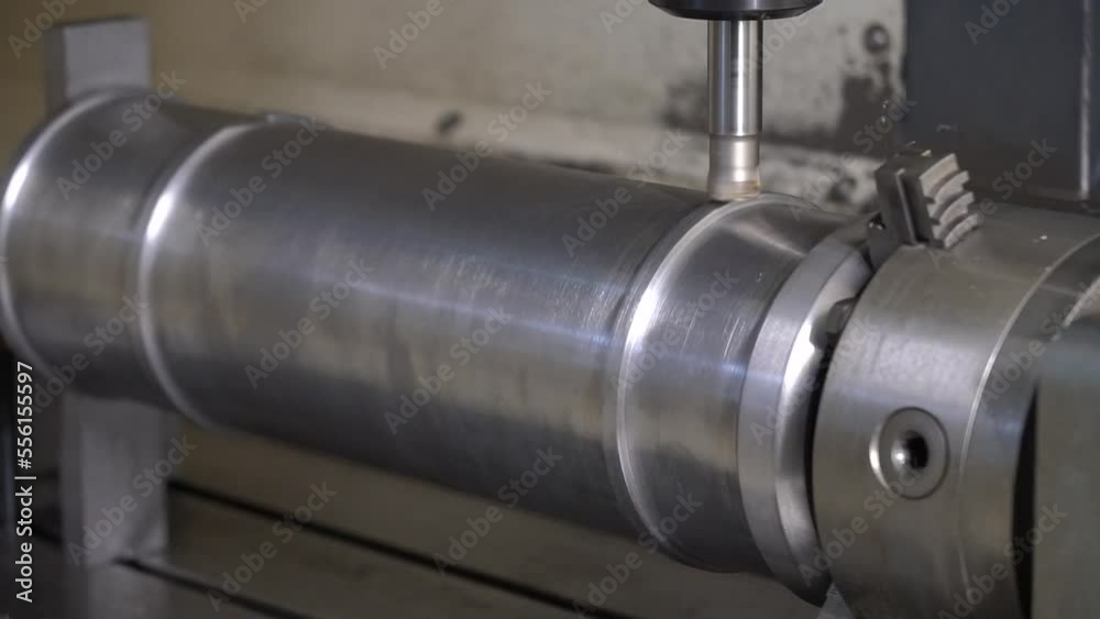 Cnc Lathe Machine makes Metal Detail On Factory. Manufacture of hydraulic cylinders. Cnc Lathe Machine makes Metal Detail On Factory. Manufacture of hydraulic cylinders.
