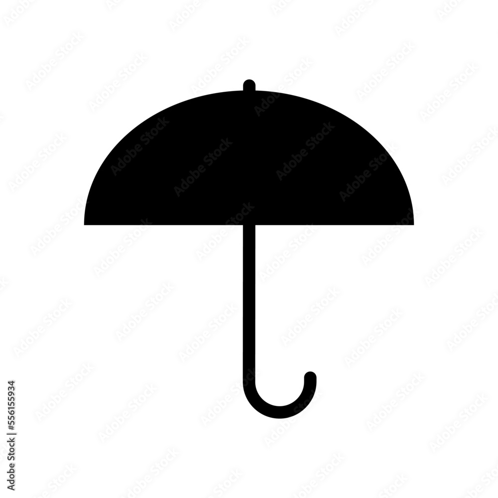 Umbrella silhouette icon. Rainy day. Vector. Umbrella silhouette icon. Rainy day. Vector.