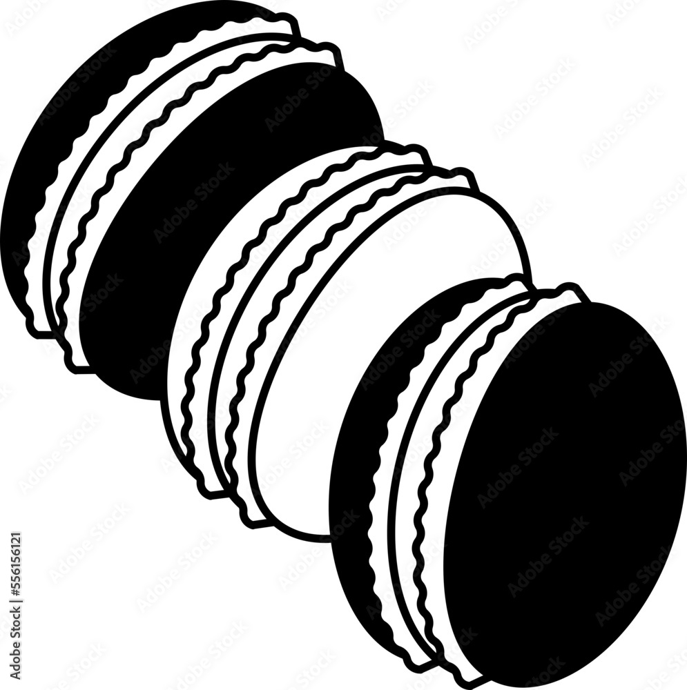 Obraz premium Macaron three piece Dessert Icon Element illustration Semi-Solid Transparent