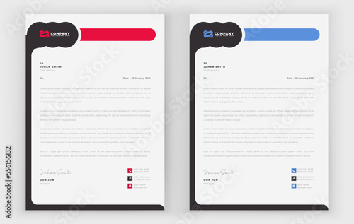 Corporate and modern company business letterhead template