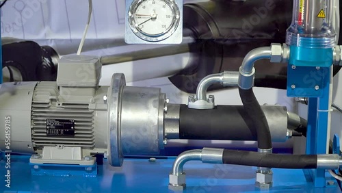 Installation of hydraulic and electrical equipment. Connection of pressure sensors, temperature, filters and oil pumps