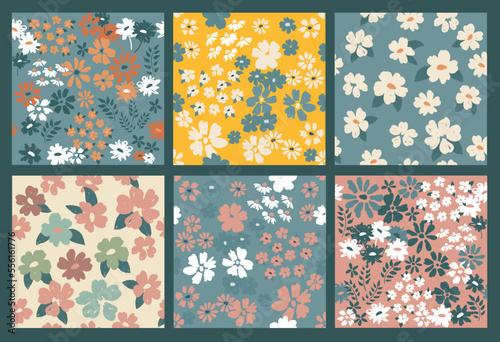 Floral background for textile, swimsuit, wallpaper, pattern covers, surface, gift wrap. 