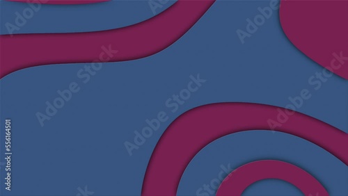 Modern trendy paper cut art design. Colorful 3d animated background. Topography map concept.