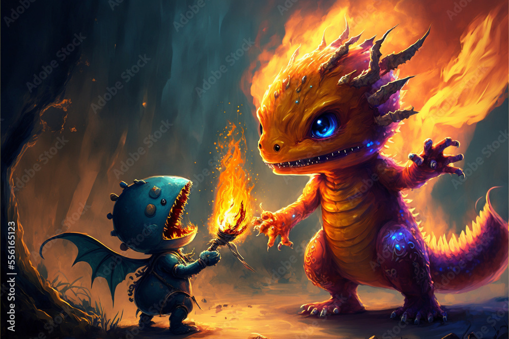 fantasy fire dragons