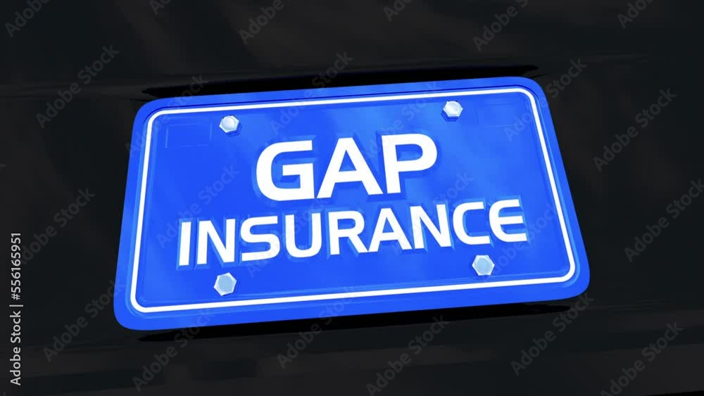 Gap Insurance Policy Coverage Car Loan License Plate 3d Animation Gap Insurance Policy Coverage Car Loan License Plate 3d Animation