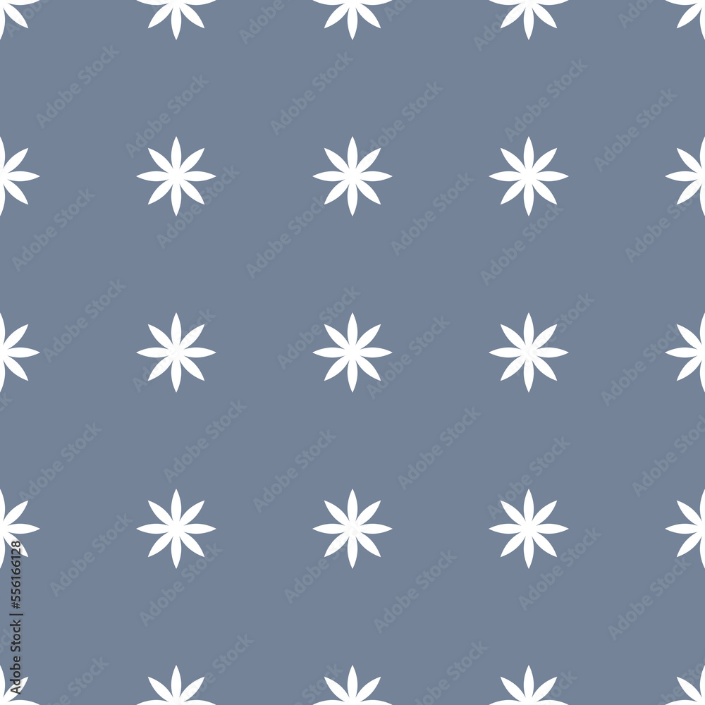 Simple seamless pattern with white floral silhouette. Simple seamless pattern with white floral silhouette.