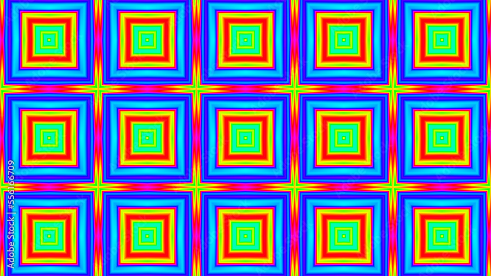 Glowing infrared color square tile art background Glowing infrared color square tile art background