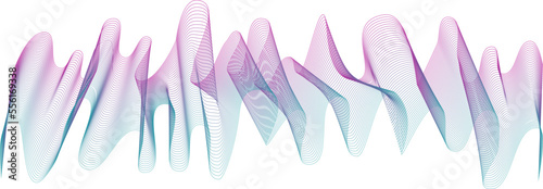 abstraction wave bright curl with a bend