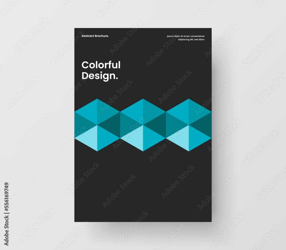 Amazing mosaic shapes leaflet layout. Minimalistic flyer vector design concept. Amazing mosaic shapes leaflet layout. Minimalistic flyer vector design concept.