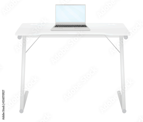 Office  computer table. vector illustration