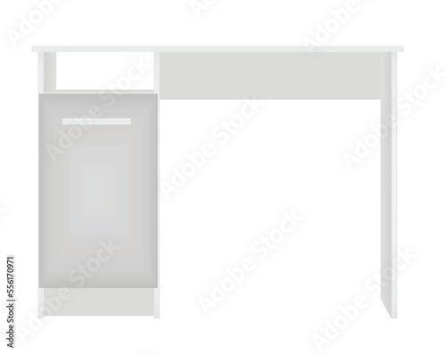 Office computer table. vector illustration