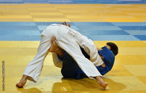 Boys compete in Judo