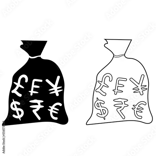 money bag with dollar