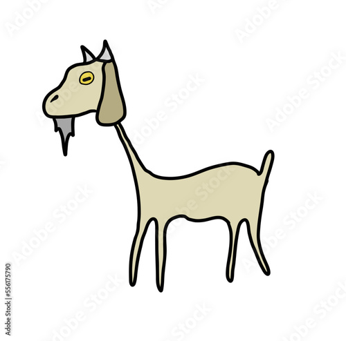 vector abstract cute goat isolate 