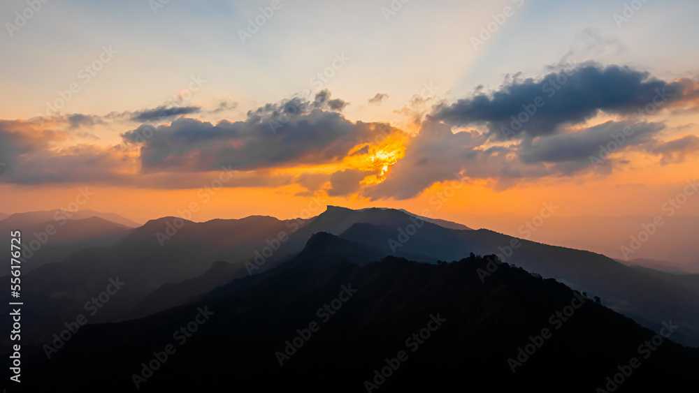 View of Phu Chi Dao or Phu Chee Dao mountain at Chiang Rai, Thailand View of Phu Chi Dao or Phu Chee Dao mountain at Chiang Rai, Thailand