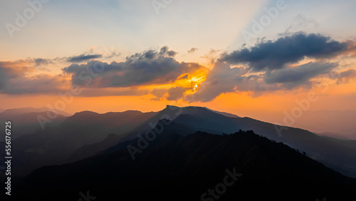 View of Phu Chi Dao or Phu Chee Dao mountain at Chiang Rai, Thailand