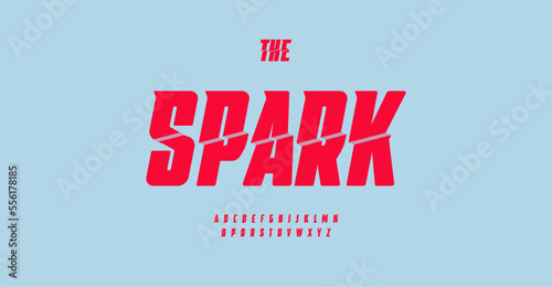 Sliced modern font with sharped serifs alphabet. Edgy dynamic typeset. Italic high alphabet. for speed sport automotive logo, monogram, headline. Vector typographic design