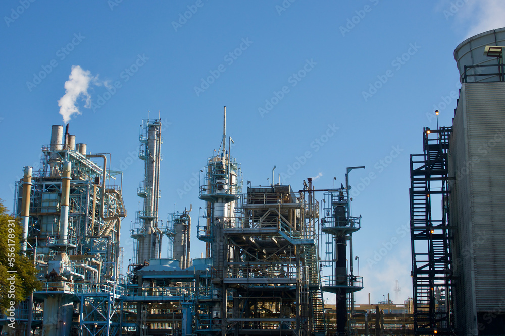 complex pipes and tubes of an oil refinery plant complex pipes and tubes of an oil refinery plant