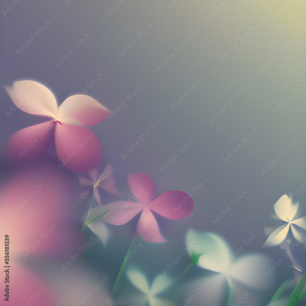 Obraz premium 芸術性あふれる抽象的な花のイメージ, Generative AI.