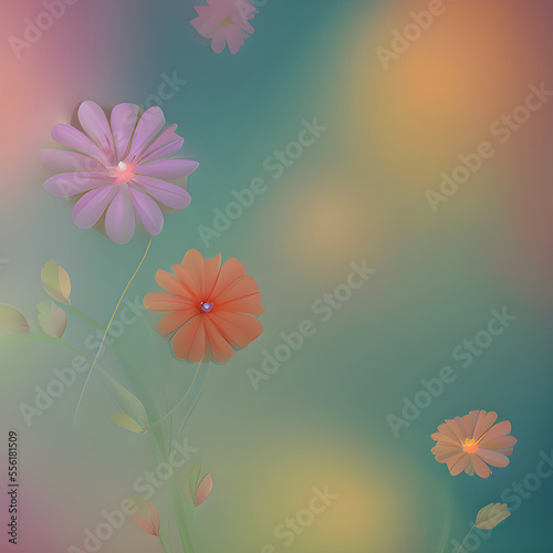 芸術性あふれる抽象的な花のイメージ, Generative AI.