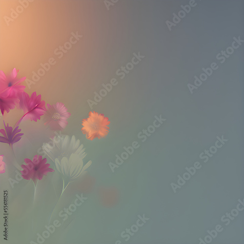 芸術性あふれる抽象的な花のイメージ, Generative AI.