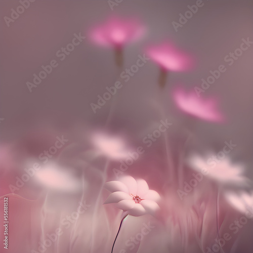 芸術性あふれる抽象的な花のイメージ, Generative AI.