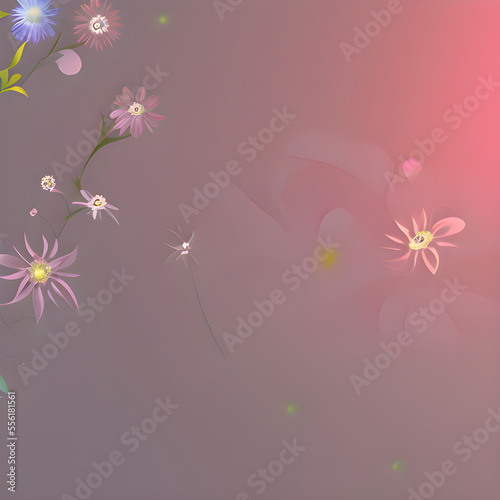 芸術性あふれる抽象的な花のイメージ, Generative AI.