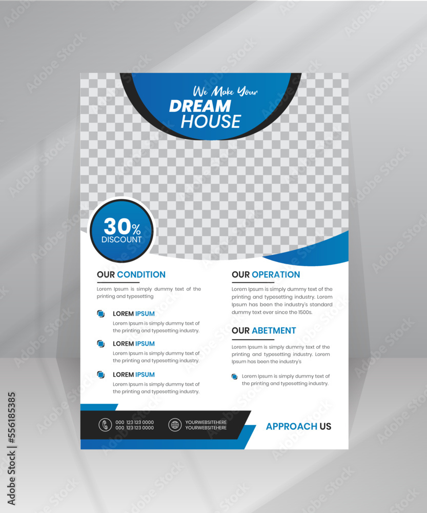 Build Dream House Flyer template for construction Company Build Dream House Flyer template for construction Company