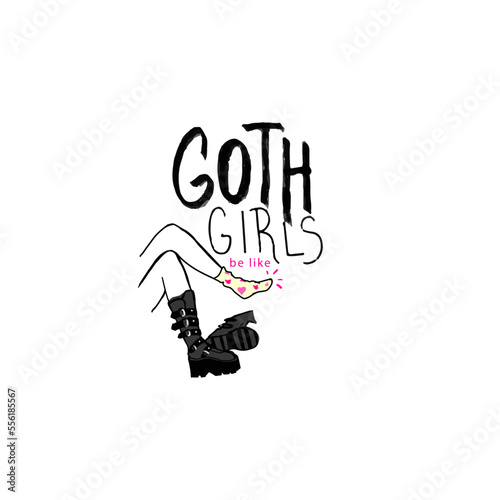 goth girls be like cute alternative style vector