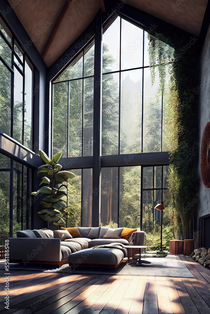 Fototapeta premium Modern apartment interior 3d render
