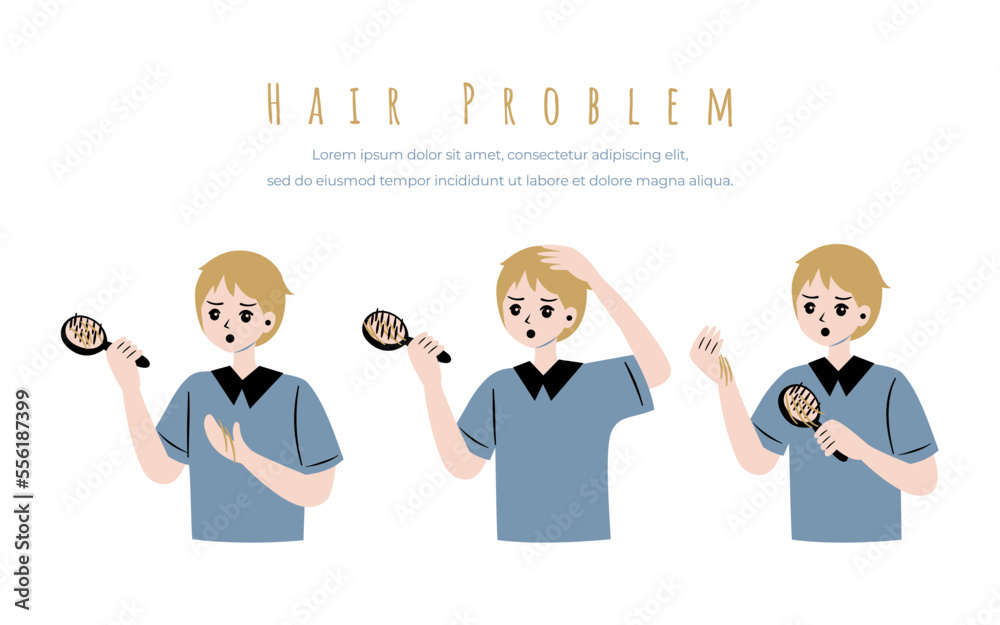 losing hair cartoon character illustration losing hair cartoon character illustration
