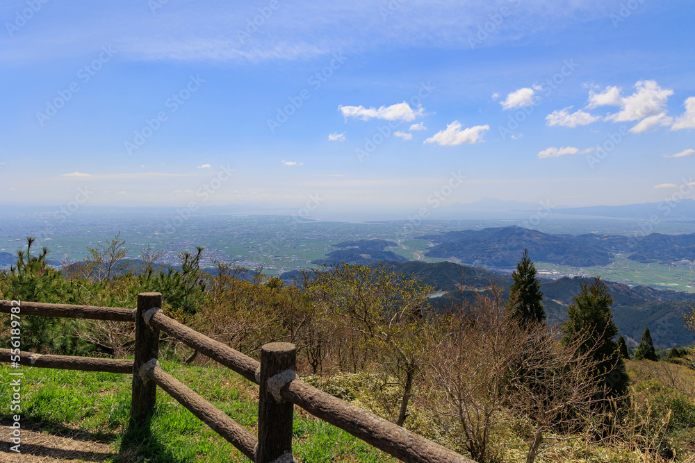 天山からみた景色「佐賀県」