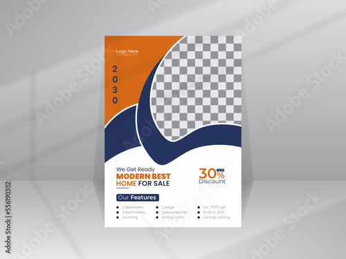 Home Development Dream House Builder Flyer poster template for real estate agent