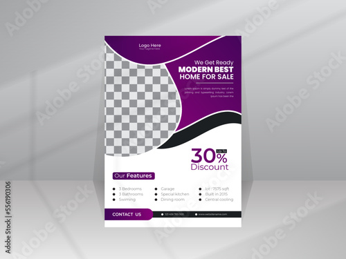 Home Development Dream House Builder Flyer poster template for real estate agent