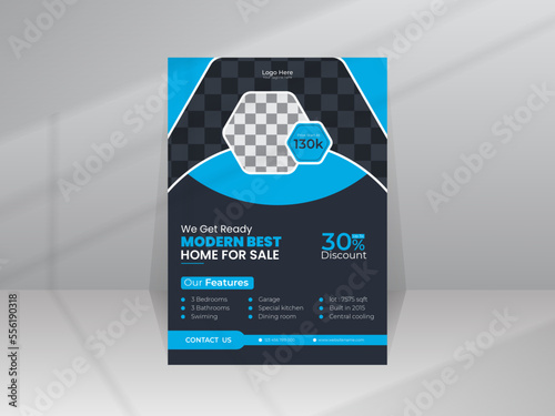Home Development Dream House Builder Flyer poster template for real estate agent
