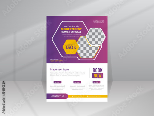 Home Development Dream House Builder Flyer poster template for real estate agent