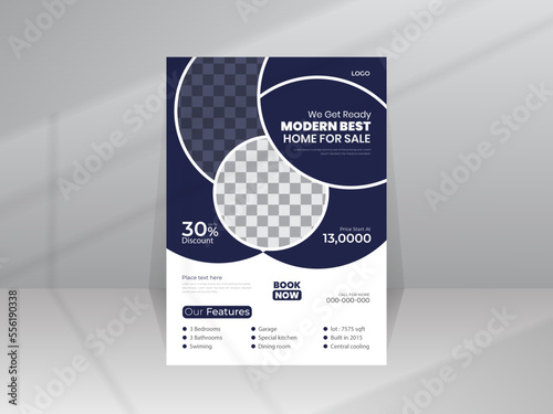 Home Development Dream House Builder Flyer poster template for real estate agent