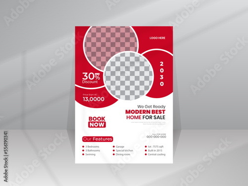 Home Development Dream House Builder Flyer poster template for real estate agent
