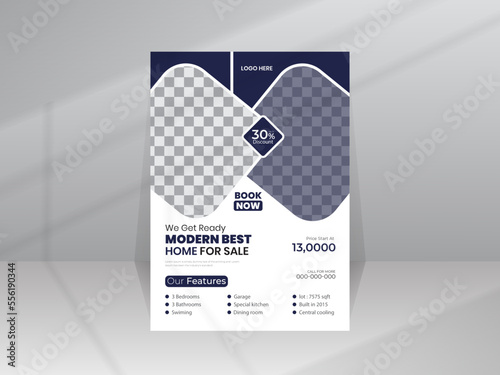 Home Development Dream House Builder Flyer poster template for real estate agent