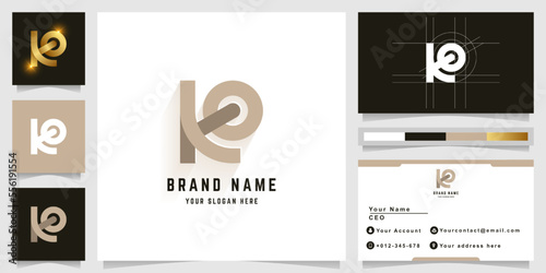 Letter Ko or KLo monogram logo